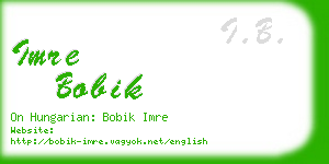 imre bobik business card